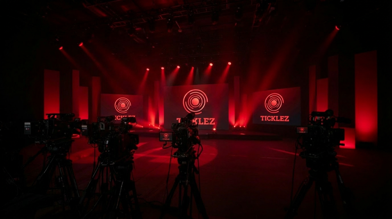 Professional A/V production setup at a corporate event in Toronto